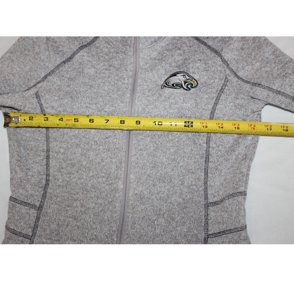 Champion Full Zip Fleece Jacket Men's Small Women Unisex Gray Eagle Mascot Logo - Picture 13 of 16
